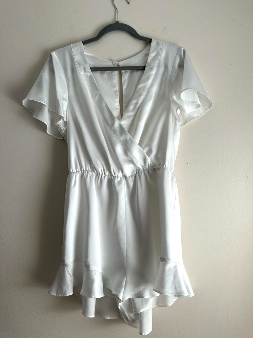 Show Me Your Mumu • Say I Do Satin Ruffle Romper